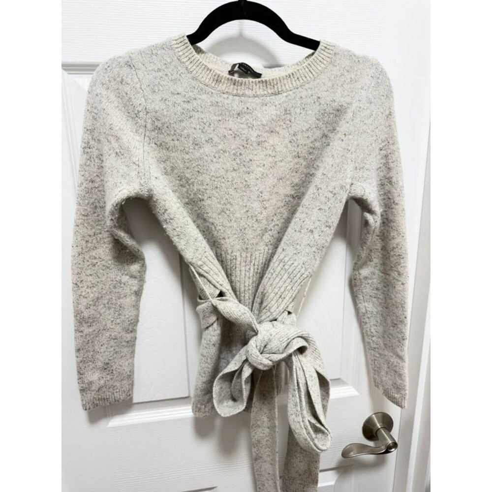 Ann Taylor Beige Wrap Sweater - Small